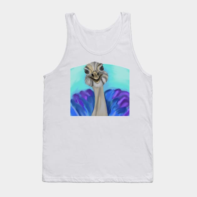 Colorful ostrich drawing Tank Top by Antiope